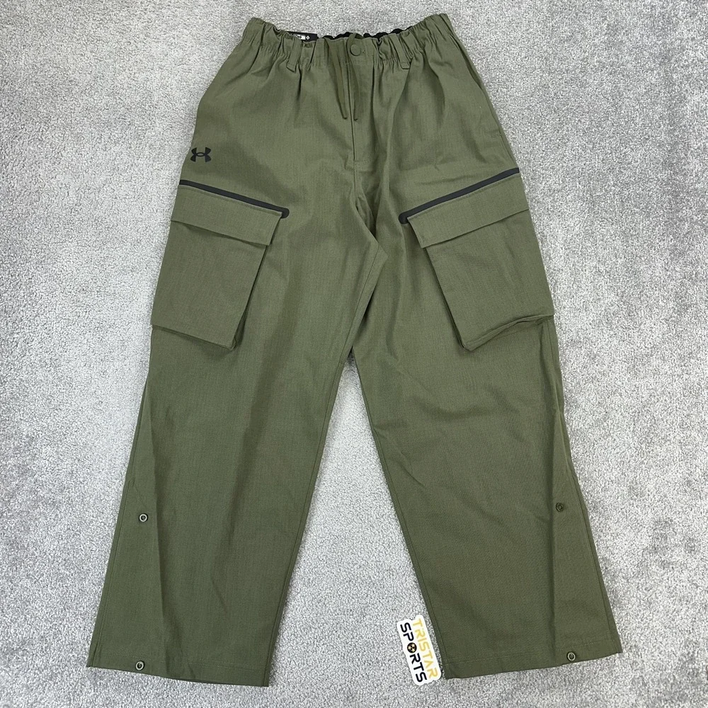 Under Armour Pants Mens Medium Green Unstoppable Cargo Straight Leg Outdoor